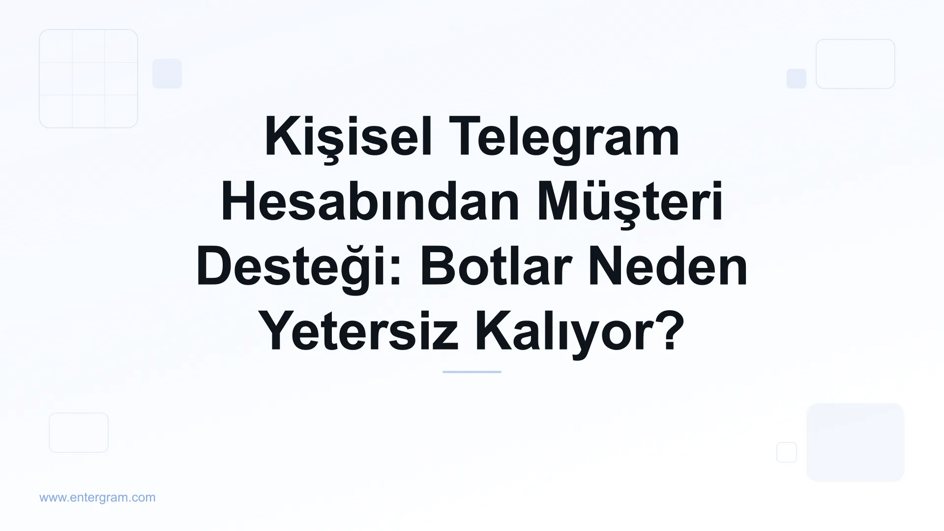 Entergram CRM ile kişisel Telegram hesaplarından müşteri desteği