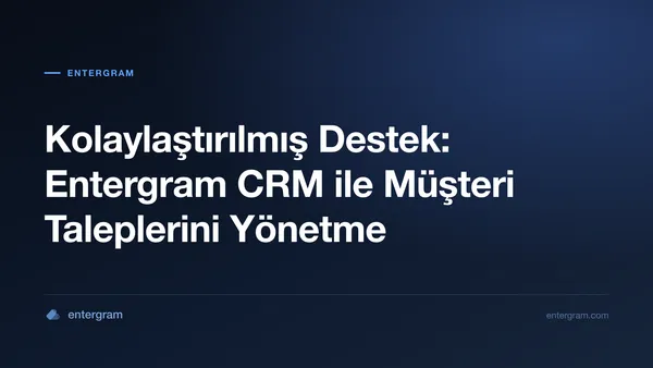 Card image for Kolaylaştırılmış Destek: Entergram CRM ile Müşteri Taleplerini Yönetme
