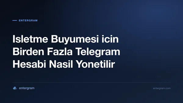 Card image for Isletme Buyumesi icin Birden Fazla Telegram Hesabi Nasil Yonetilir