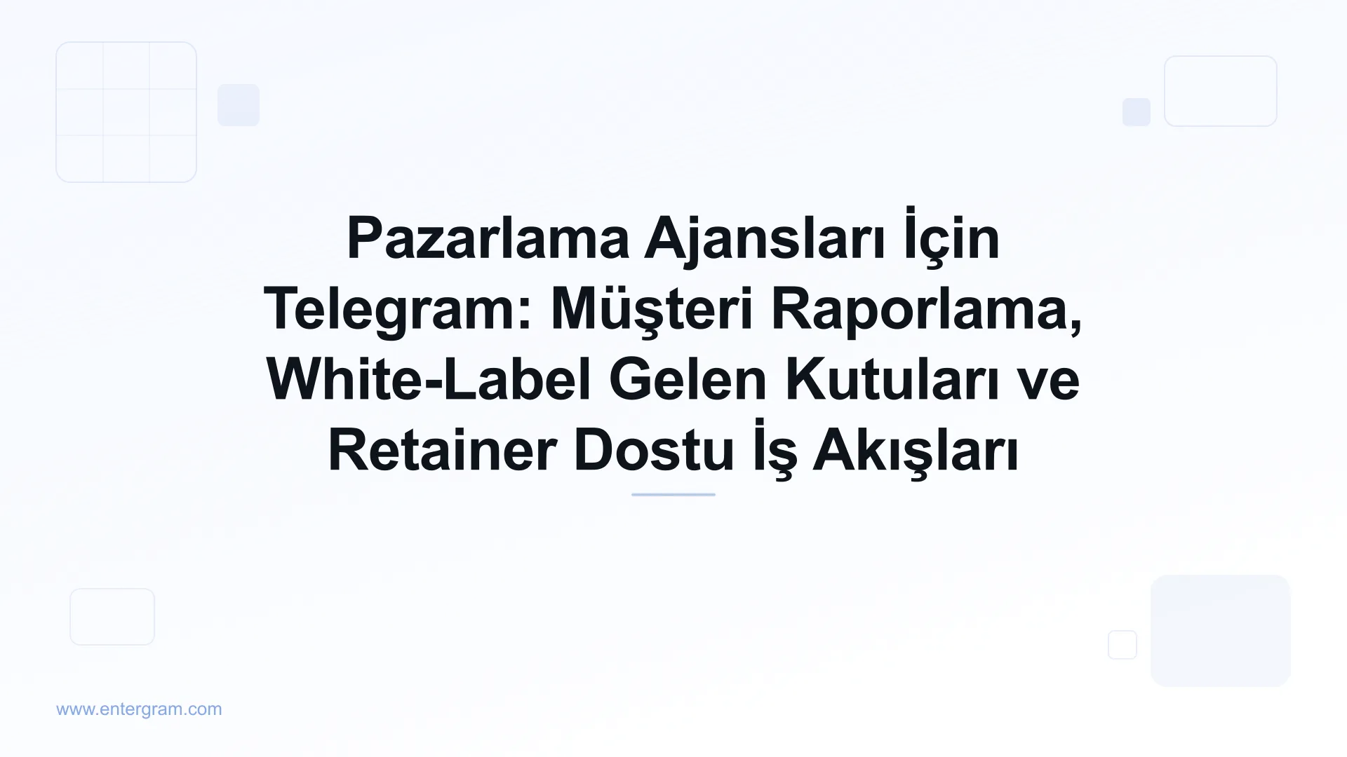 Müşteri hesaplarını yöneten pazarlama ajansları için Telegram CRM