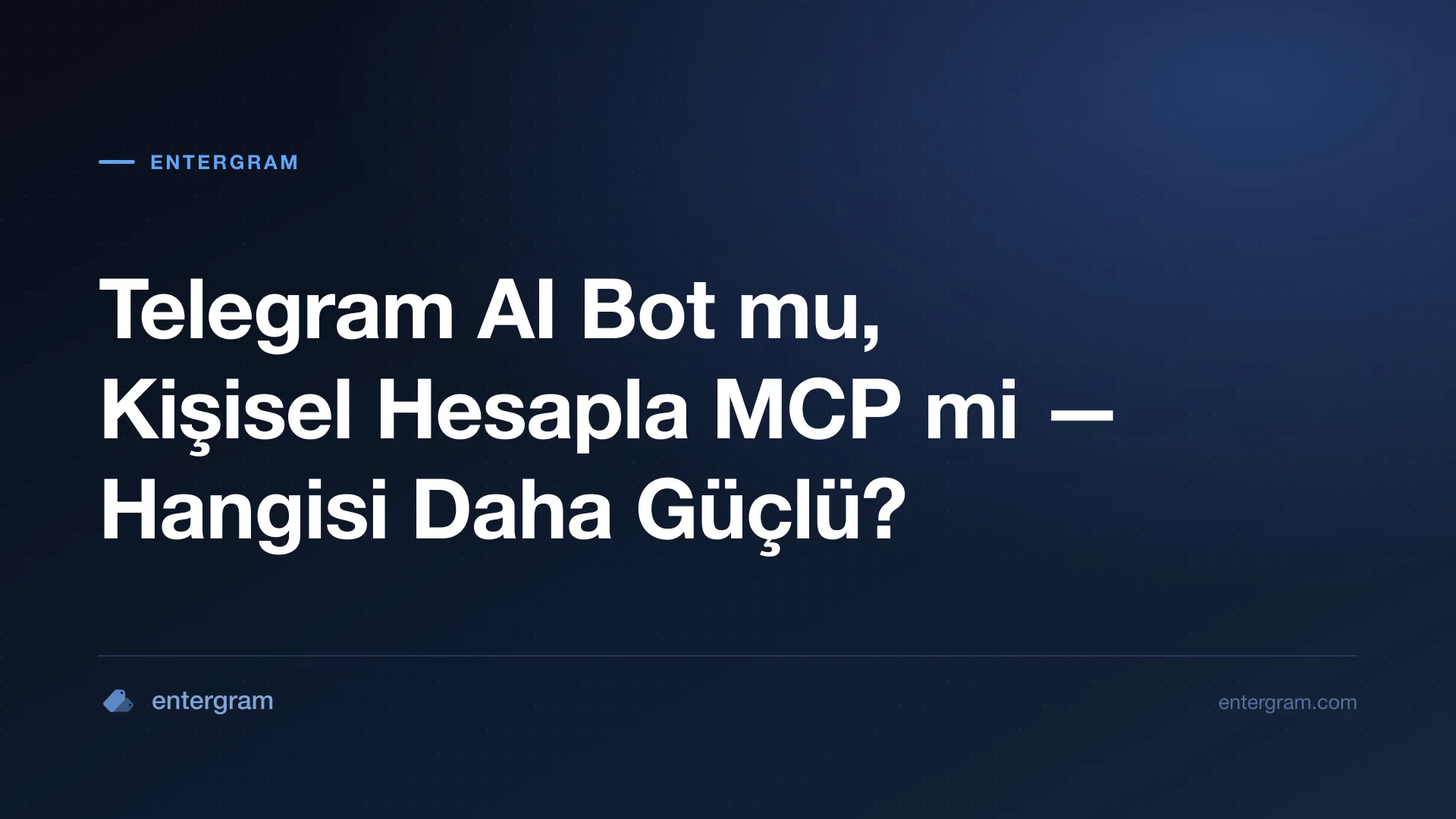 Telegram AI bot ile MCP üzerinden kişisel hesap karşılaştırması