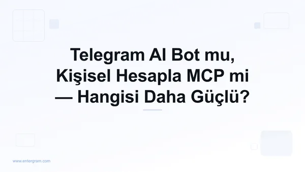 Telegram AI bot ile MCP üzerinden kişisel hesap karşılaştırması