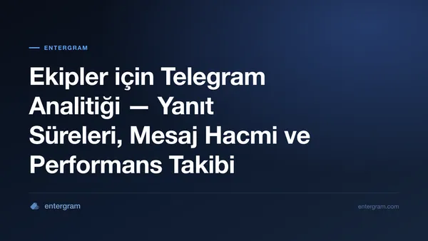 Ekipler için Telegram analitik panosu