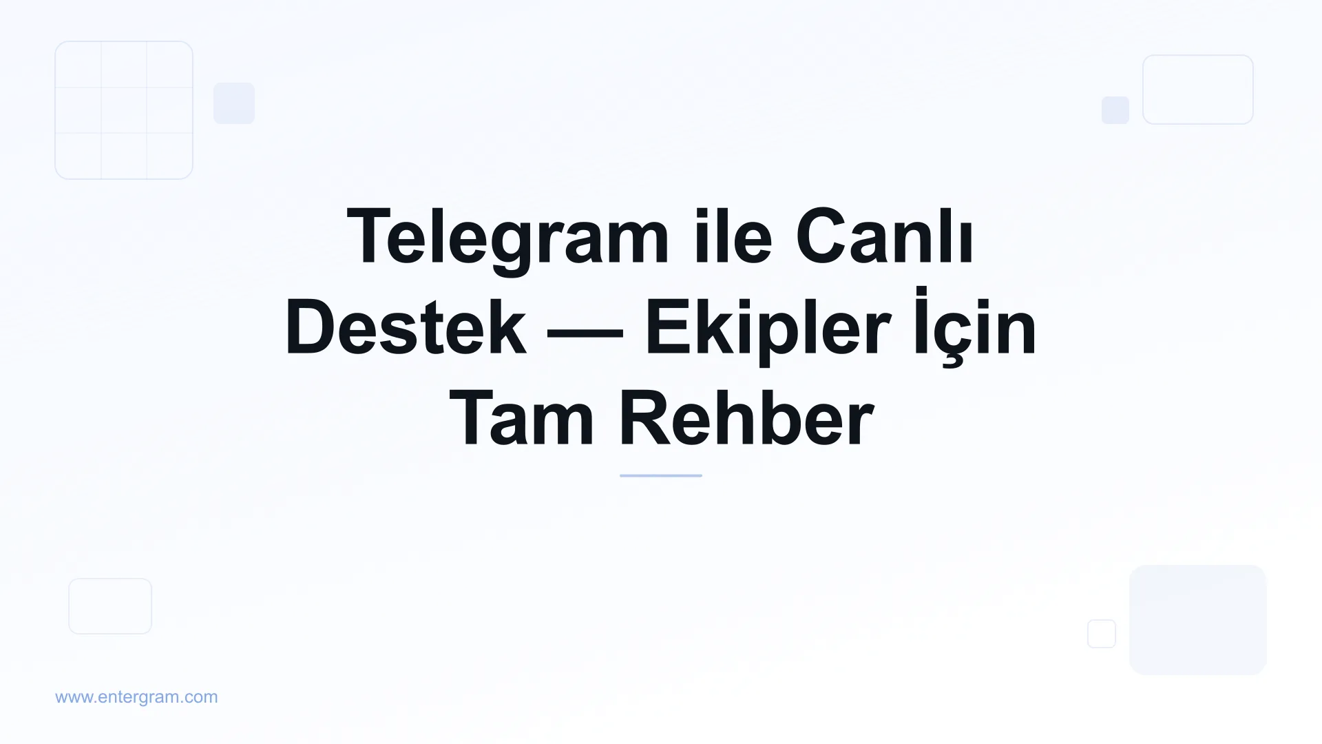 Müşteri hizmetleri ekipleri için Telegram canlı destek