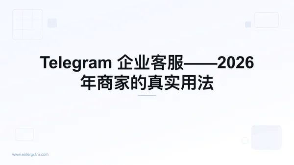 企业级 Telegram 客户服务