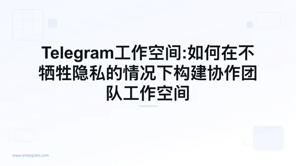Telegram工作空间界面展示带有隐私控制的协作团队功能