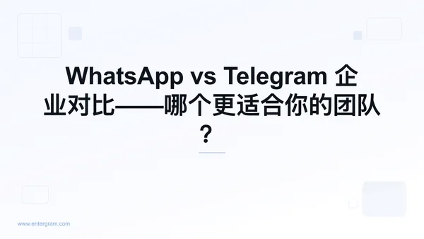 WhatsApp vs Telegram 企业对比
