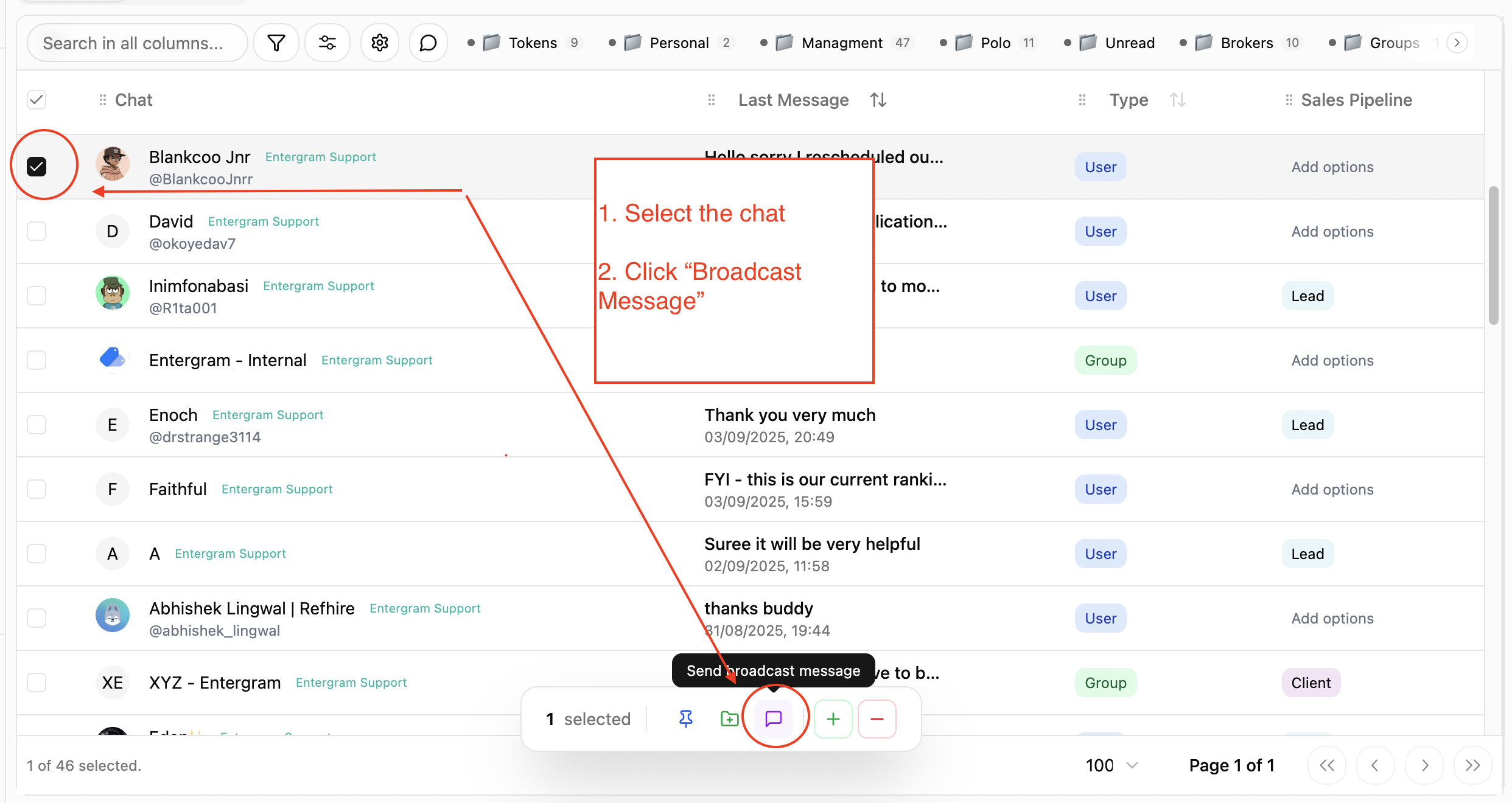 Унифицированная панель для нескольких аккаунтов Telegram