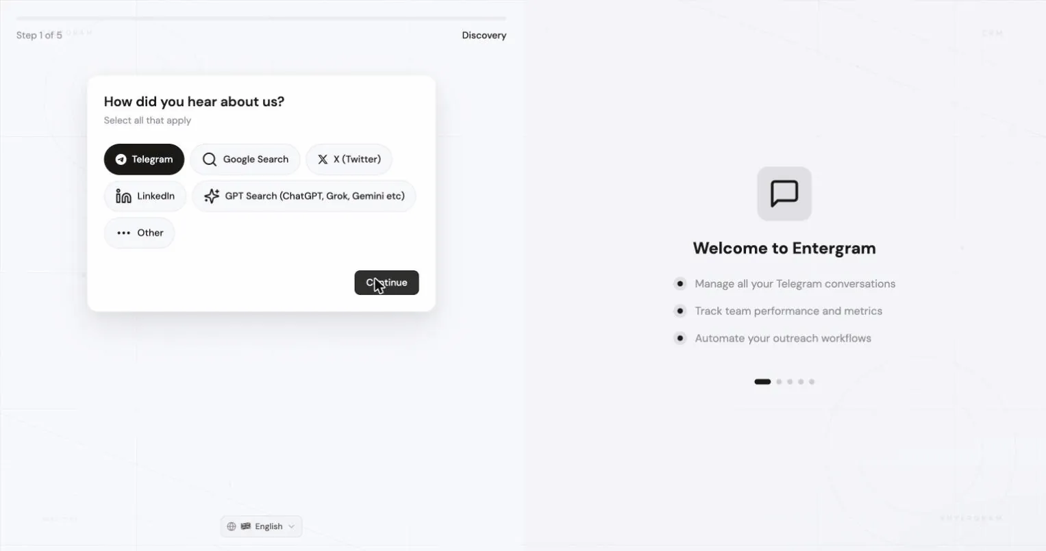 Onboarding step: name your workspace and optionally paste an invite link