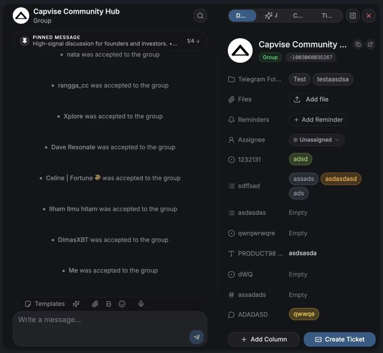 Capvise Community conversation workspace