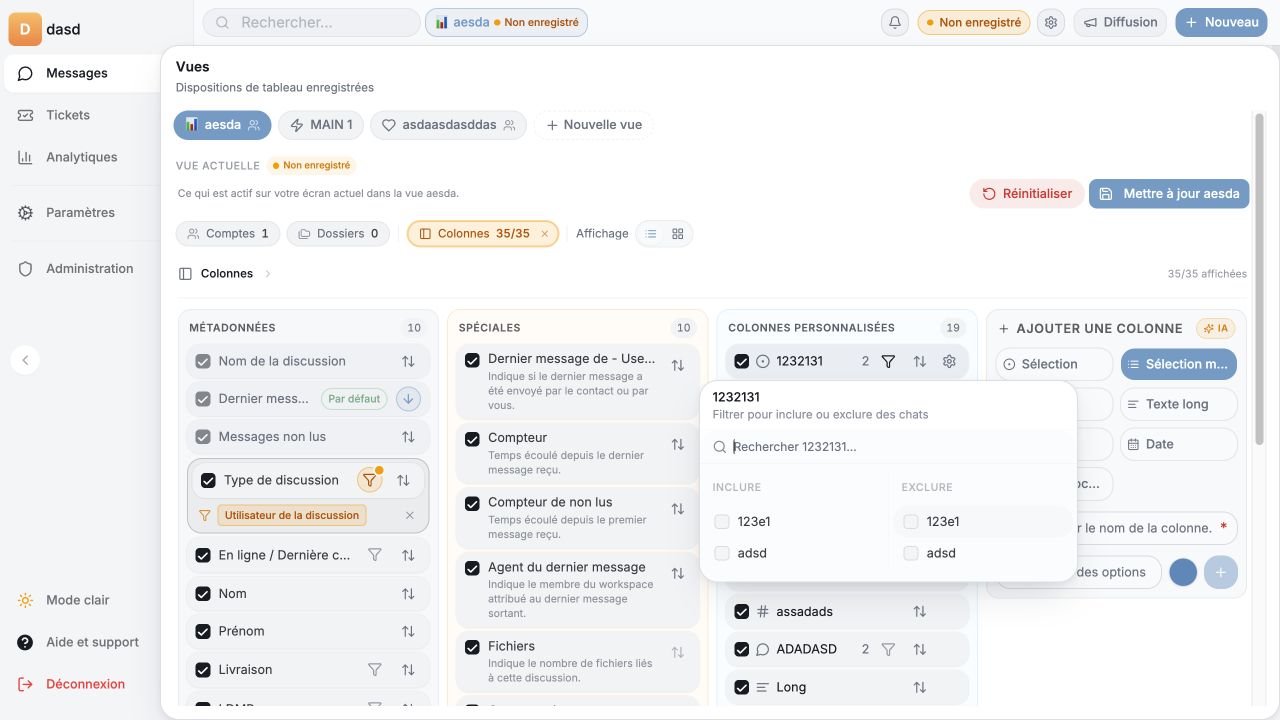 Make la boîte de réception se comporte comme un CRM