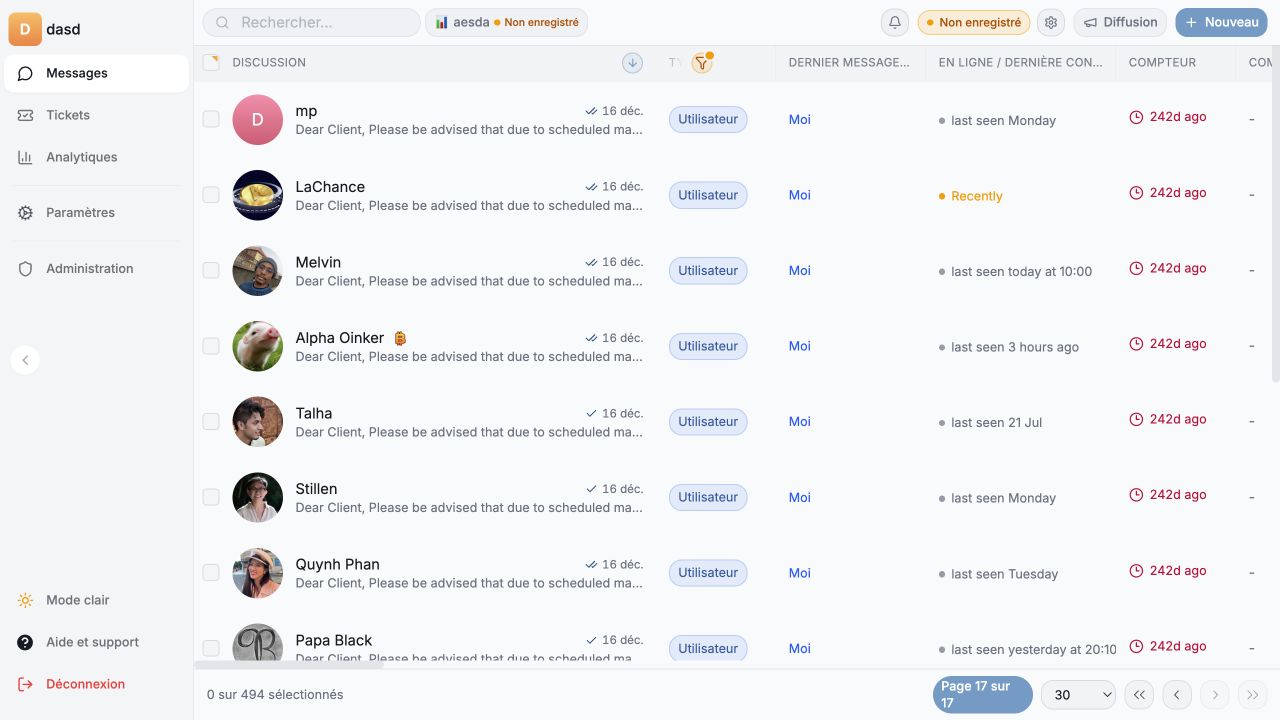 Travaillez chaque conversation à partir d'un seul endroit